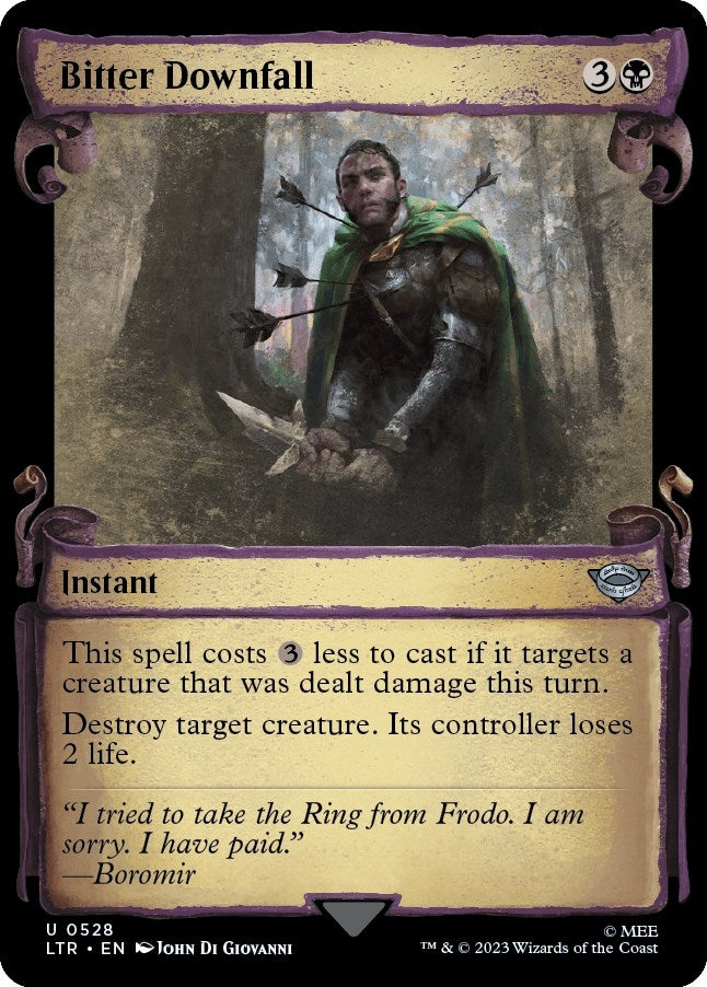 Image for Bitter Downfall (Showcase Scrolls) (528) [Universes Beyond: The Lord of the Rings: Tales of Middle-earth] - Magic: The Gathering