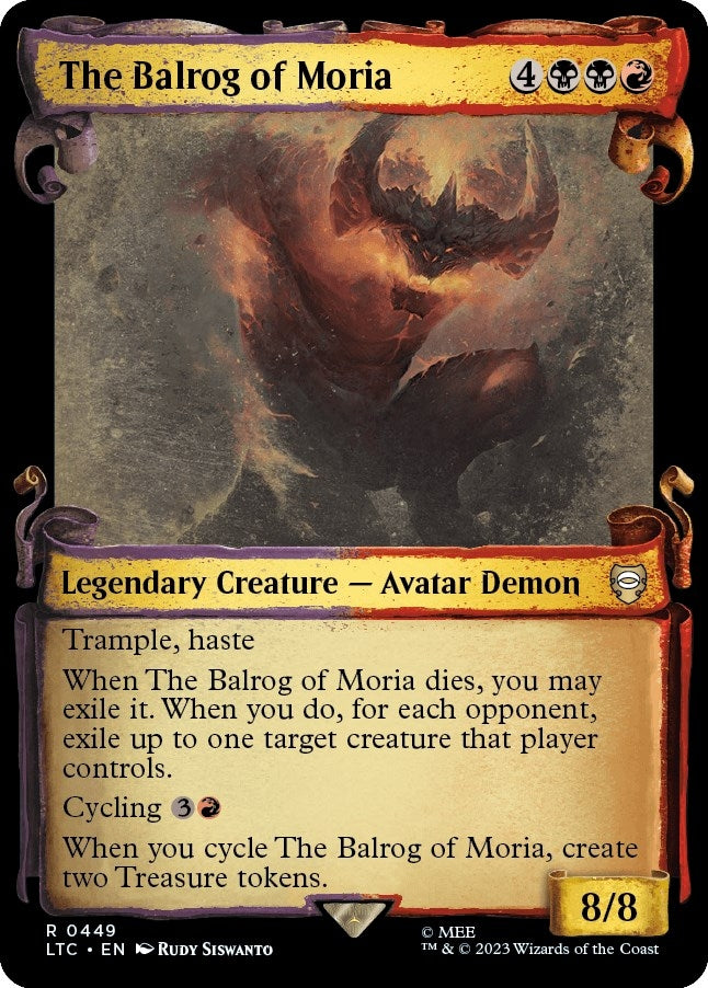 Image for The Balrog of Moria (Showcase Scrolls) (449) [The Lord of the Rings: Tales of Middle-earth] - Magic: The Gathering