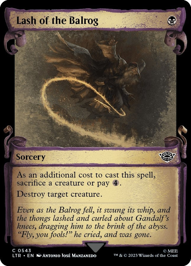 Image for Lash of the Balrog (Showcase Scrolls) (543) [Universes Beyond: The Lord of the Rings: Tales of Middle-earth] - Magic: The Gathering