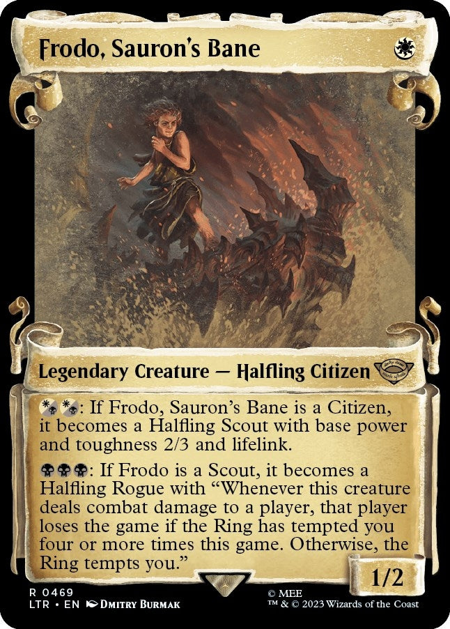Image for Frodo, Sauron's Bane (Showcase Scrolls) (469) [Universes Beyond: The Lord of the Rings: Tales of Middle-earth] - Magic: The Gathering