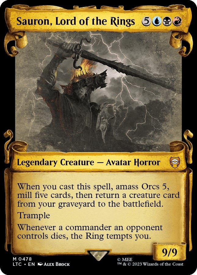 Image for Sauron, Lord of the Rings (Showcase Scrolls) (478) [The Lord of the Rings: Tales of Middle-earth] - Magic: The Gathering