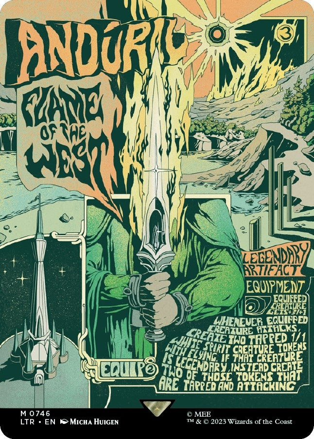 Image for Anduril, Flame of the West (Borderless Poster) (746) [Universes Beyond: The Lord of the Rings: Tales of Middle-earth] - Magic: The Gathering