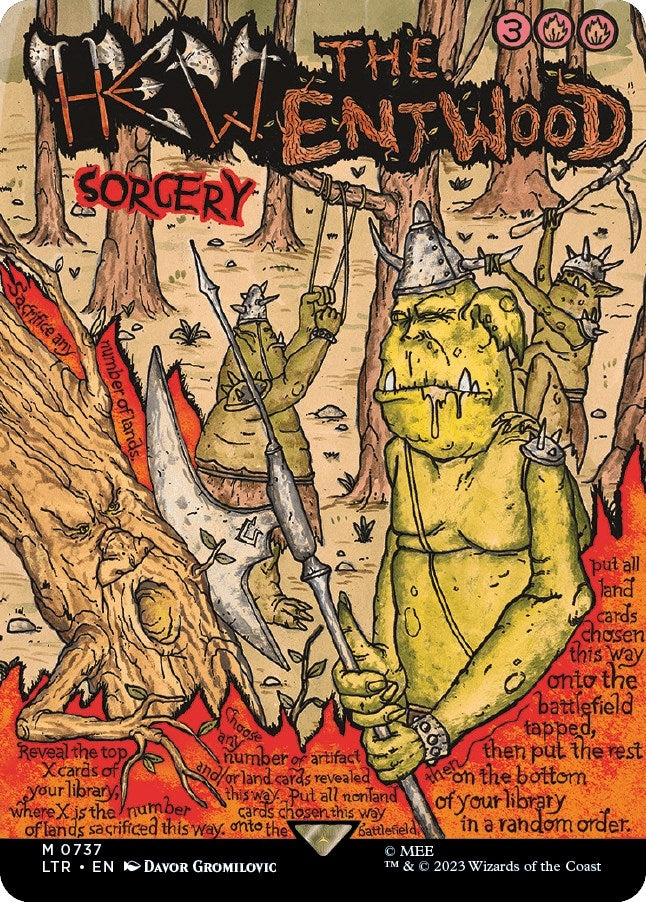 Image for Hew the Entwood (Borderless Poster) (737) [Universes Beyond: The Lord of the Rings: Tales of Middle-earth] - Magic: The Gathering