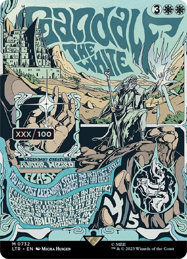 Image for Gandalf the White (Borderless Poster) (Serial Numbered) (732) [Universes Beyond: The Lord of the Rings: Tales of Middle-earth] - Magic: The Gathering