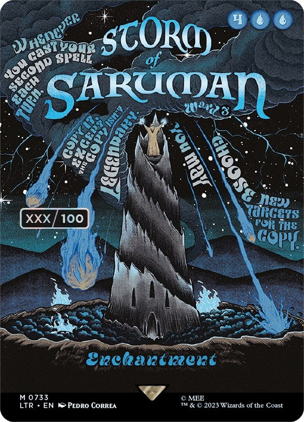 Image for Storm of Saruman (Borderless Poster) (Serial Numbered) (733) [Universes Beyond: The Lord of the Rings: Tales of Middle-earth] - Magic: The Gathering