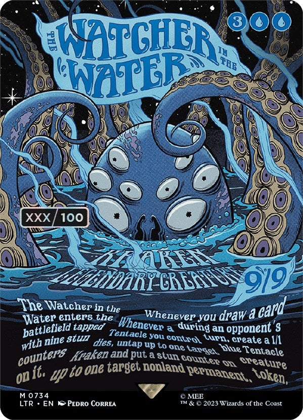 Image for The Watcher in the Water (Borderless Poster) (Serial Numbered) (734) [Universes Beyond: The Lord of the Rings: Tales of Middle-earth] - Magic: The Gathering