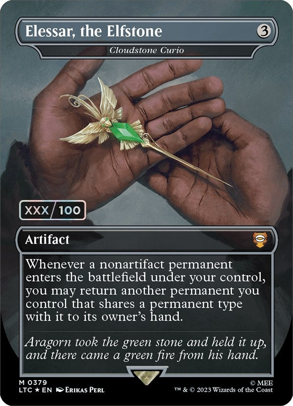 Image for Elessar, the Elfstone - Cloudstone Curio (Serial Numbered) (379) [The Lord of the Rings: Tales of Middle-earth] - Magic: The Gathering