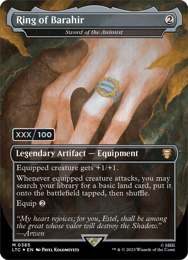 Image for Ring of Barahir - Sword of the Animist (Serial Numbered) (385) [The Lord of the Rings: Tales of Middle-earth] - Magic: The Gathering