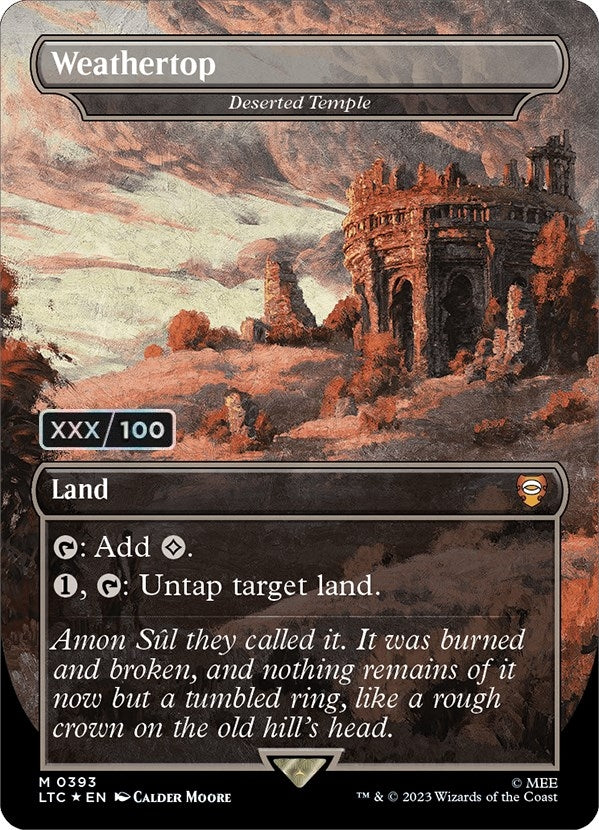 Image for Weathertop - Deserted Temple (Serial Numbered) (393) [The Lord of the Rings: Tales of Middle-earth] - Magic: The Gathering