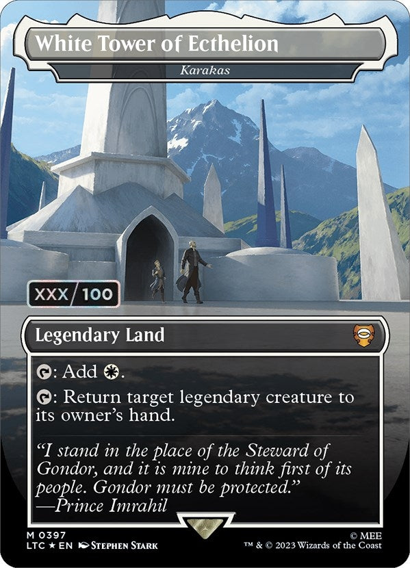 Image for White Tower of Ecthelion - Karakas (Serial Numbered) (397) [The Lord of the Rings: Tales of Middle-earth] - Magic: The Gathering