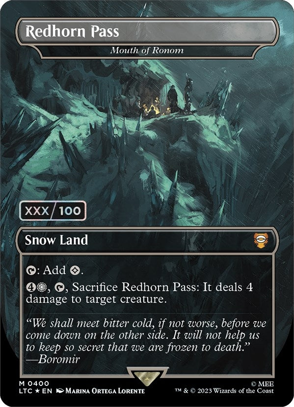 Image for Redhorn Pass - Mouth of Ronom (Serial Numbered) (400) [The Lord of the Rings: Tales of Middle-earth] - Magic: The Gathering