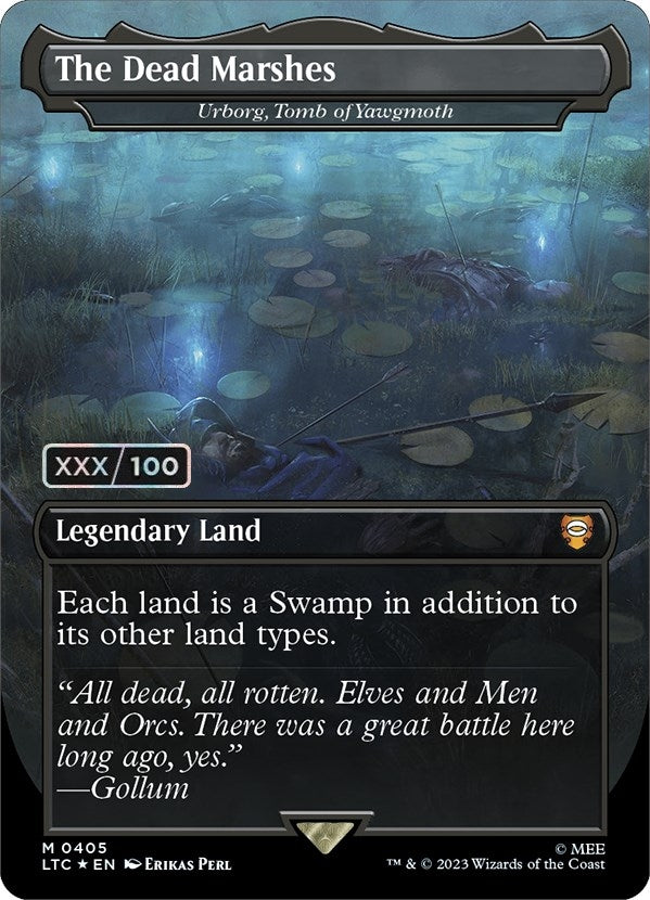 Image for The Dead Marshes - Urborg, Tomb of Yawgmoth (Serial Numbered) (405) [The Lord of the Rings: Tales of Middle-earth] - Magic: The Gathering