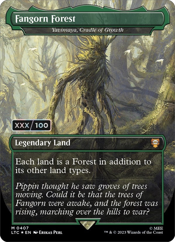 Image for Fangorn Forest - Yavimaya, Cradle of Growth (Serial Numbered) (407) [The Lord of the Rings: Tales of Middle-earth] - Magic: The Gathering