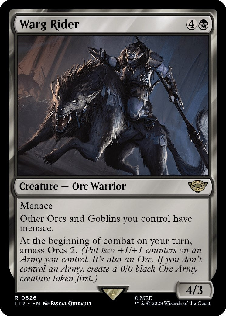 Image for Warg Rider (826) [Universes Beyond: The Lord of the Rings: Tales of Middle-earth] - Magic: The Gathering