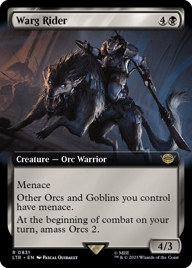 Image for Warg Rider (Extended Art) (831) [Universes Beyond: The Lord of the Rings: Tales of Middle-earth] - Magic: The Gathering