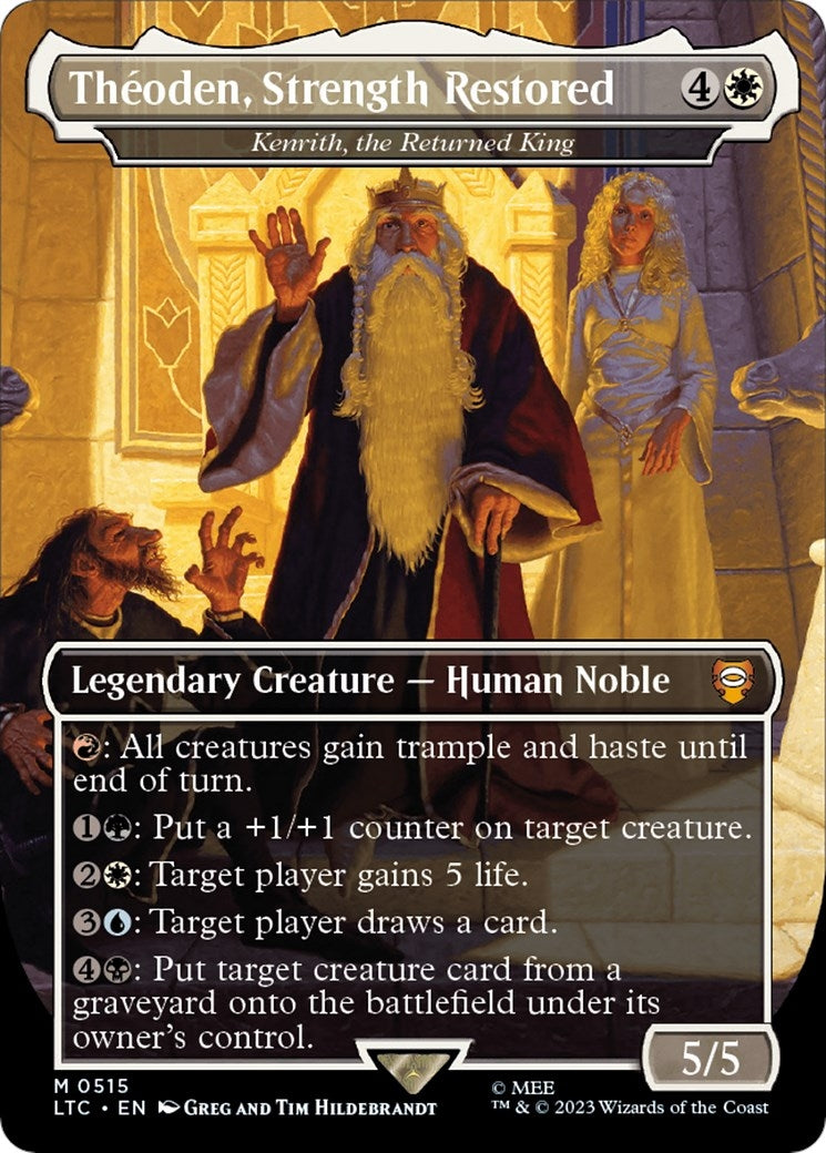 Image for Theoden, Strength Restored - Kenrith, the Returned King (Borderless) (515) [The Lord of the Rings: Tales of Middle-earth] - Magic: The Gathering