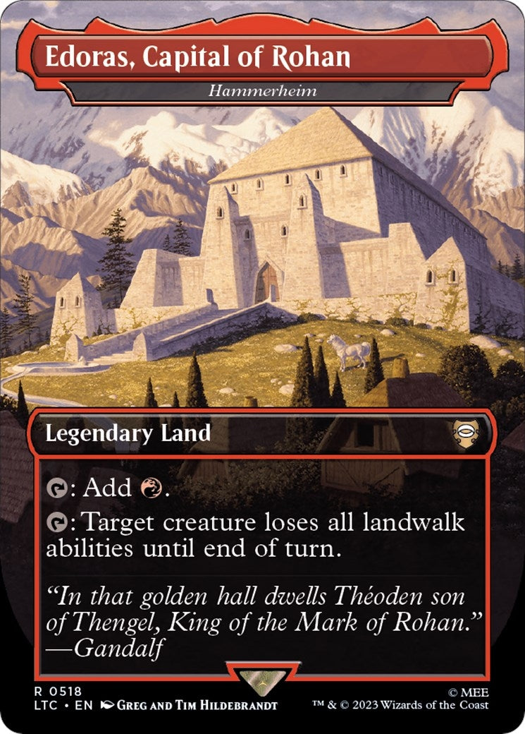 Image for Edoras, Capital of Rohan - Hammerheim (Borderless) (518) [The Lord of the Rings: Tales of Middle-earth] - Magic: The Gathering