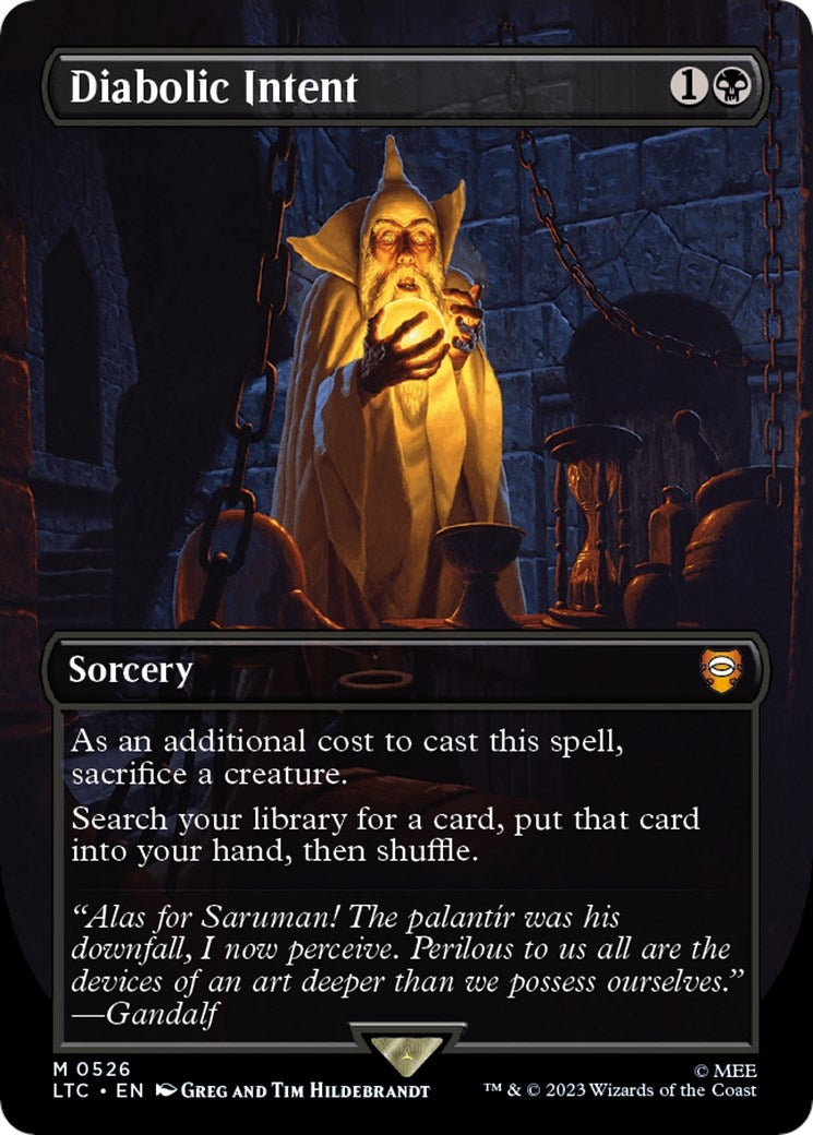 Image for Diabolic Intent (Borderless) (526) [The Lord of the Rings: Tales of Middle-earth] - Magic: The Gathering