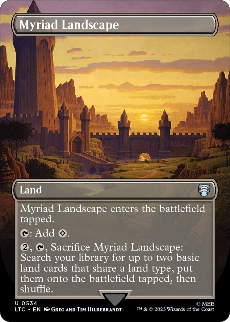 Myriad Landscape (Borderless) (534) [Commander: The Lord of the Rings: Tales of Middle-earth]