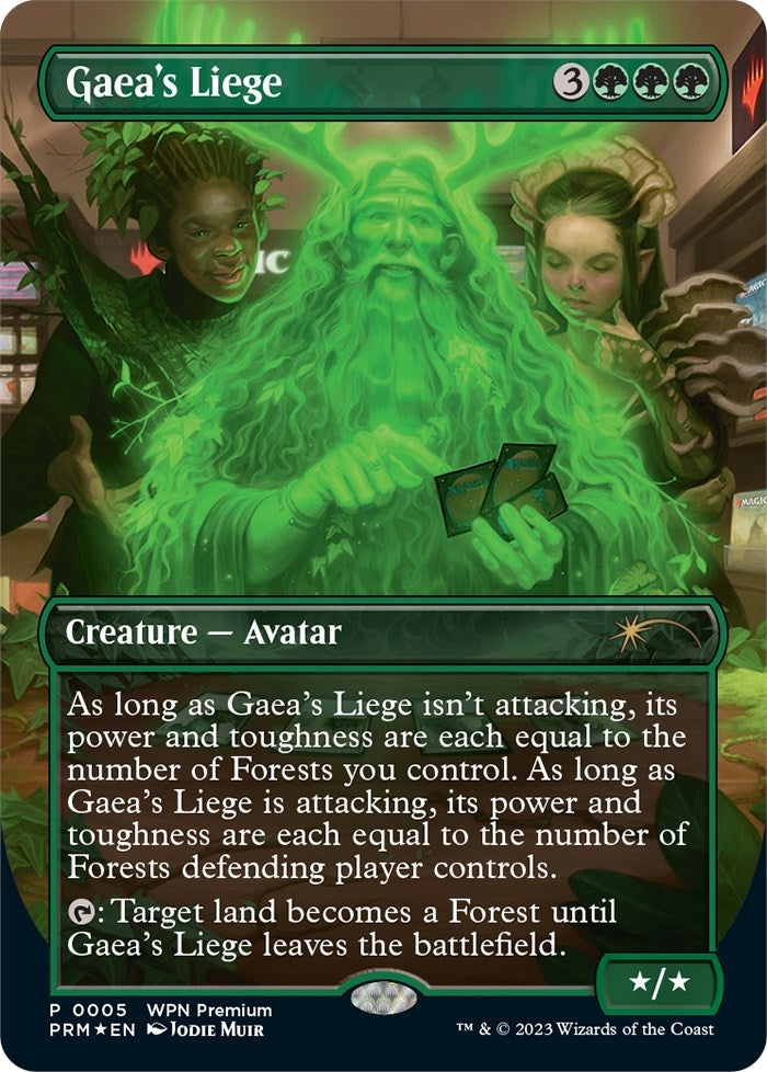 Image for Gaea's Liege (Borderless) (5) [WPN & Gateway Promos] - Magic: The Gathering