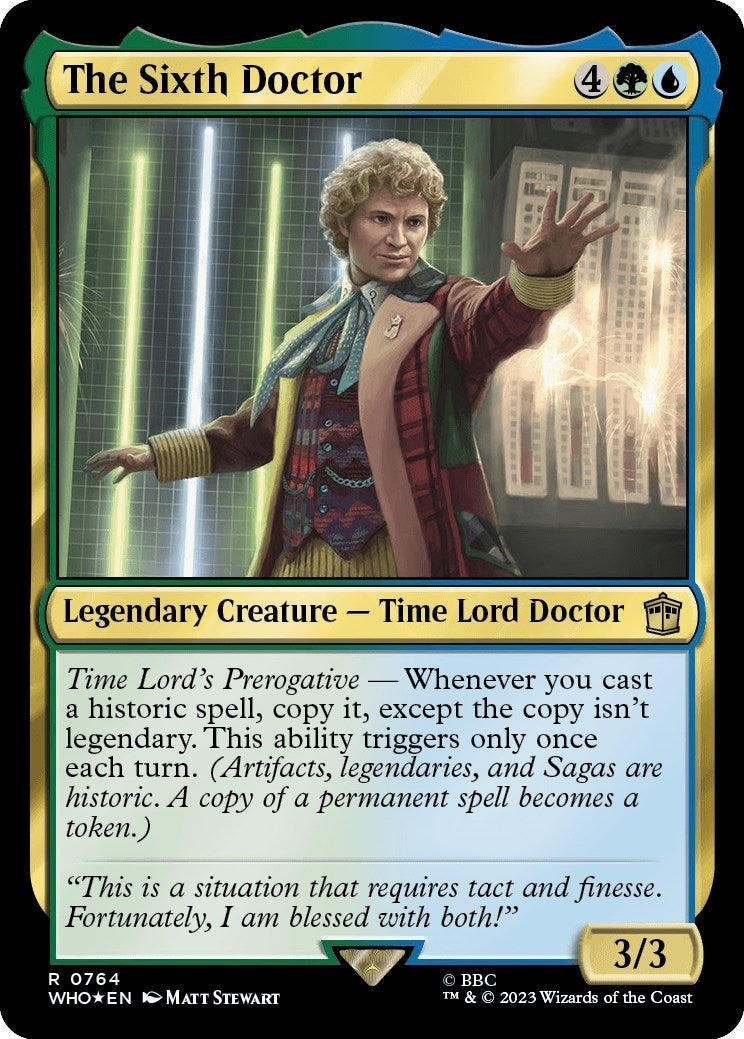 Image for The Sixth Doctor (Surge Foil) (764) [Universes Beyond: Doctor Who] - Magic: The Gathering