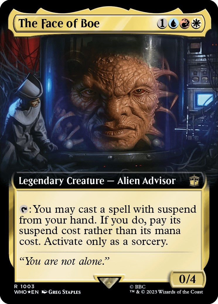 Image for The Face of Boe (Extended Art) (Surge Foil) (1003) [Universes Beyond: Doctor Who] - Magic: The Gathering
