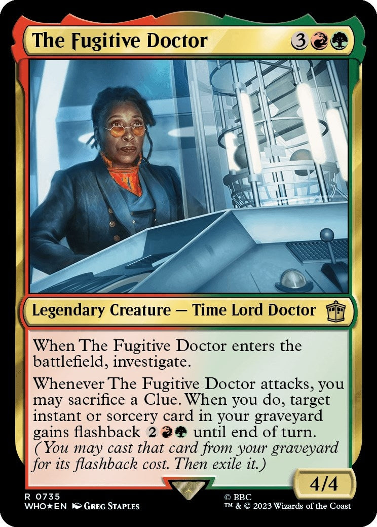 Image for The Fugitive Doctor (Surge Foil) (735) [Universes Beyond: Doctor Who] - Magic: The Gathering