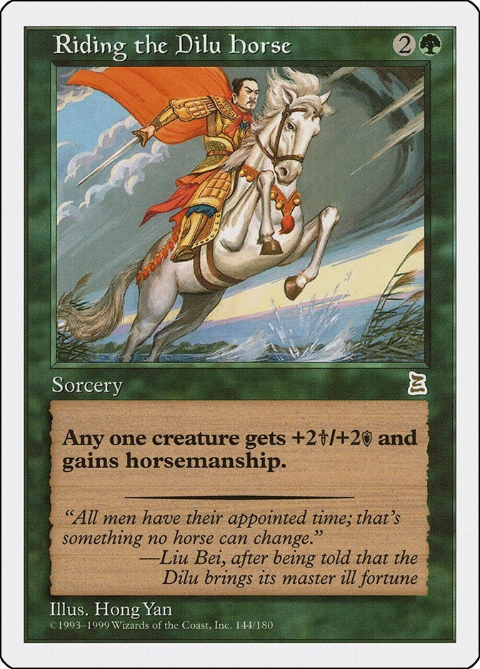 Image for Riding the Dilu Horse (144) [Portal Three Kingdoms] - Magic: The Gathering