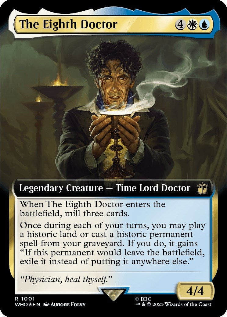Image for The Eighth Doctor (Extended Art) (Surge Foil) (1001) [Universes Beyond: Doctor Who] - Magic: The Gathering