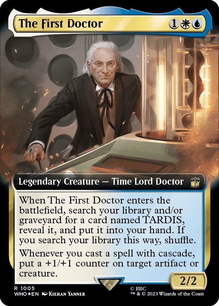 Image for The First Doctor (Extended Art) (Surge Foil) (1005) [Universes Beyond: Doctor Who] - Magic: The Gathering