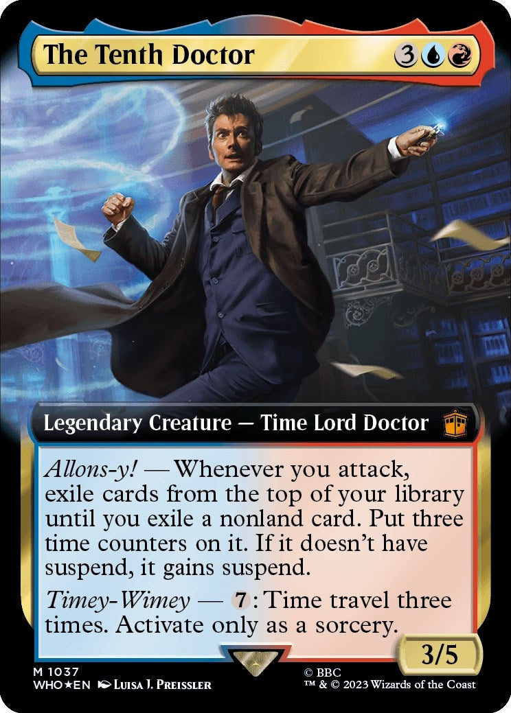Image for The Tenth Doctor (Extended Art) (Surge Foil) (1037) [Universes Beyond: Doctor Who] - Magic: The Gathering