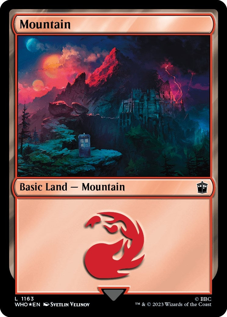 Image for Mountain (1163) (Surge Foil) (1163) [Universes Beyond: Doctor Who] - Magic: The Gathering