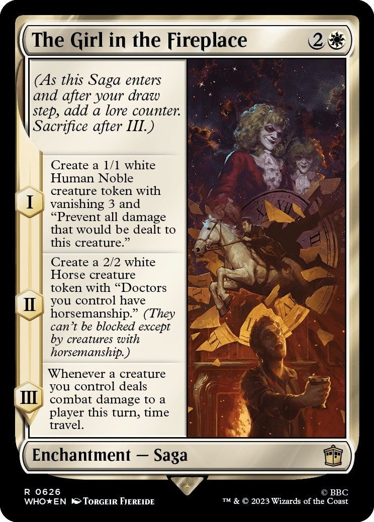Image for The Girl in the Fireplace (Surge Foil) (626) [Universes Beyond: Doctor Who] - Magic: The Gathering