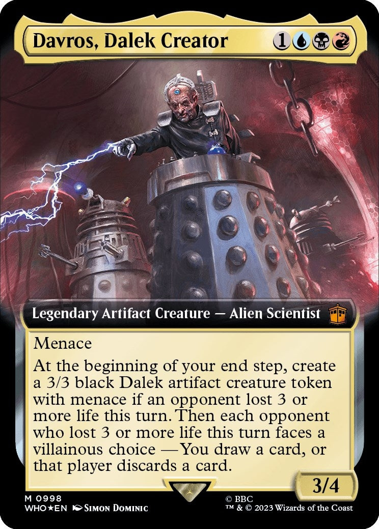 Image for Davros, Dalek Creator (Extended Art) (Surge Foil) (998) [Universes Beyond: Doctor Who] - Magic: The Gathering