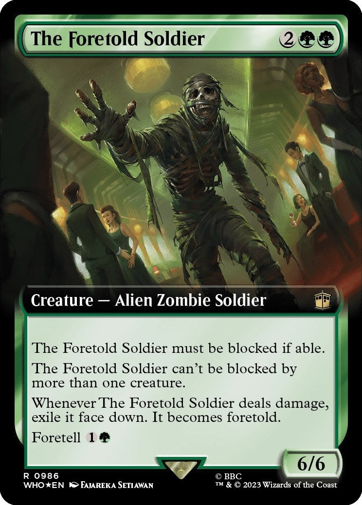 Image for The Foretold Soldier (Extended Art) (Surge Foil) (986) [Universes Beyond: Doctor Who] - Magic: The Gathering