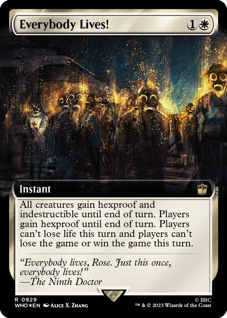 Image for Everybody Lives! (Extended Art) (Surge Foil) (929) [Universes Beyond: Doctor Who] - Magic: The Gathering