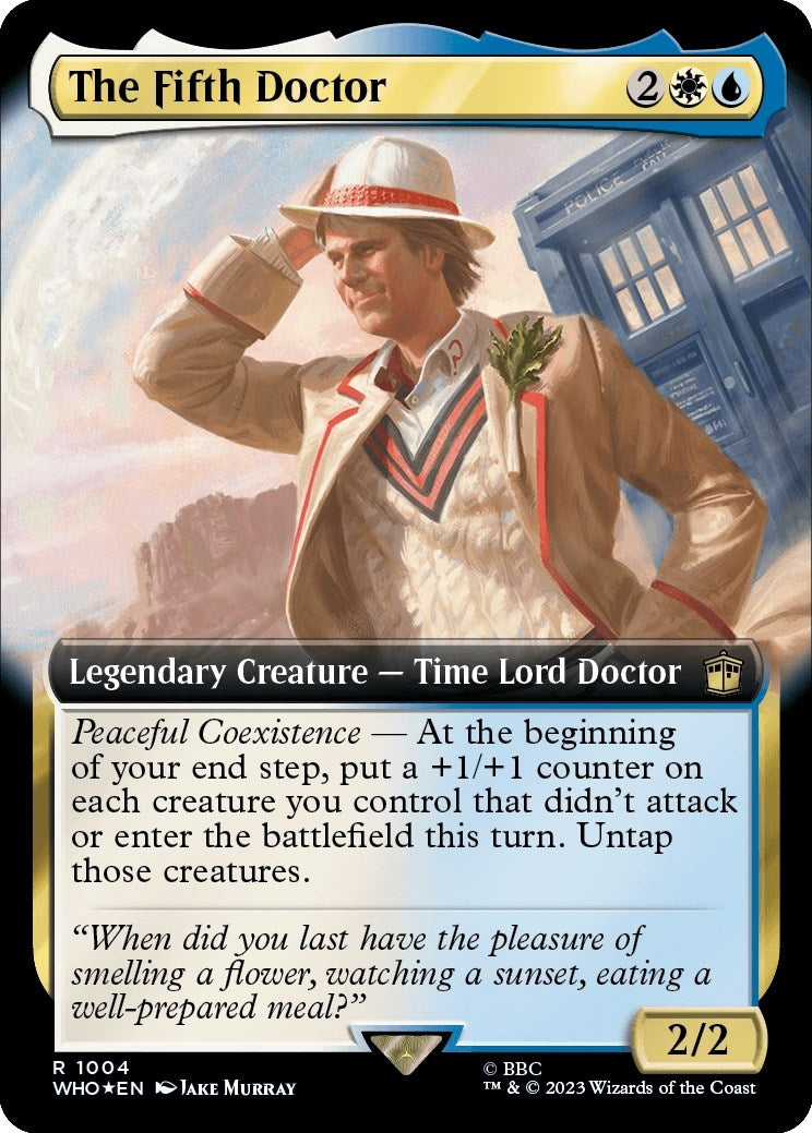 Image for The Fifth Doctor (Extended Art) (Surge Foil) (1004) [Universes Beyond: Doctor Who] - Magic: The Gathering