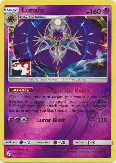 Image for Lunala (102/236) [League & Championship Cards] - Pokemon