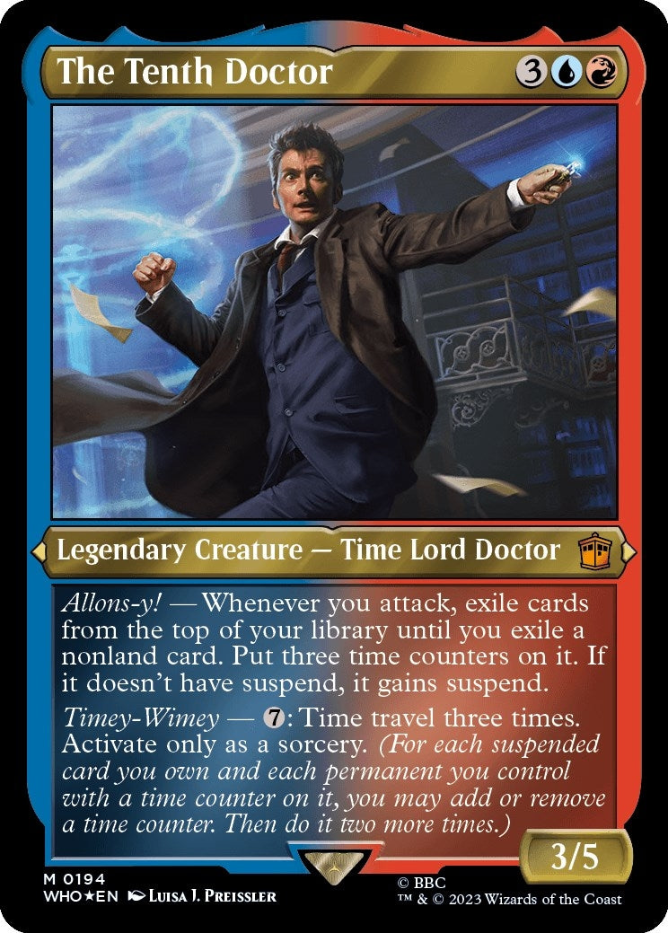 Image for The Tenth Doctor (Display Commander) - Thick Stock (194) [Universes Beyond: Doctor Who] - Magic: The Gathering