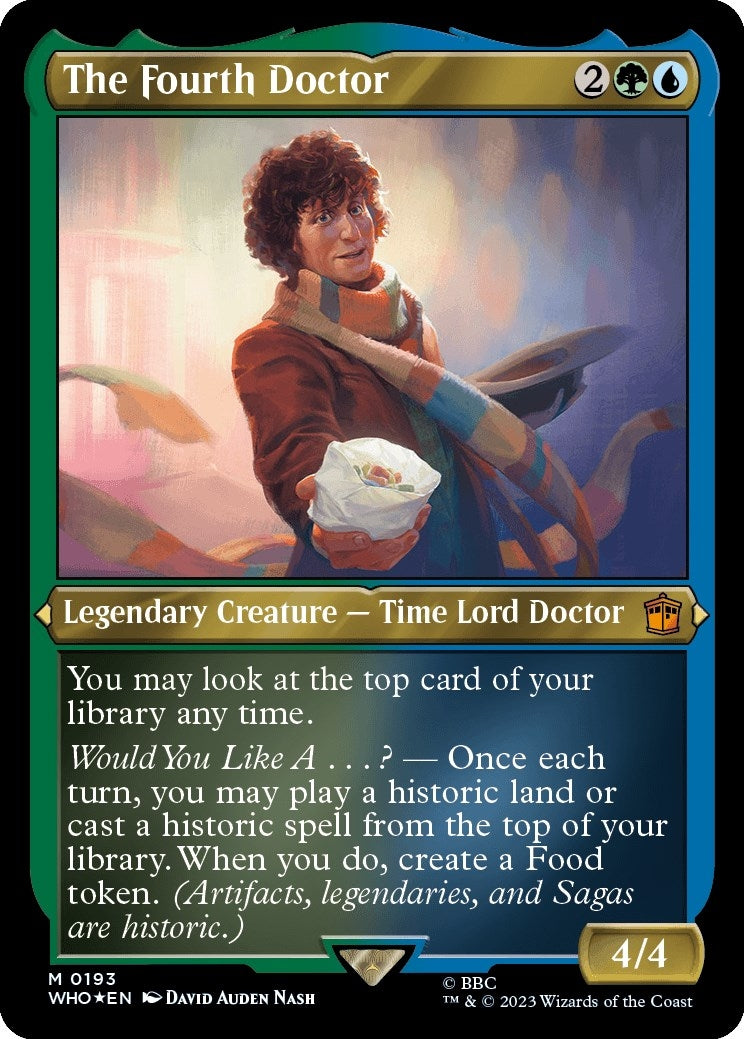 Image for The Fourth Doctor (Display Commander) - Thick Stock (193) [Universes Beyond: Doctor Who] - Magic: The Gathering