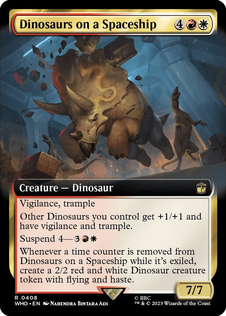 Image for Dinosaurs on a Spaceship (Extended Art) (408) [Universes Beyond: Doctor Who] - Magic: The Gathering
