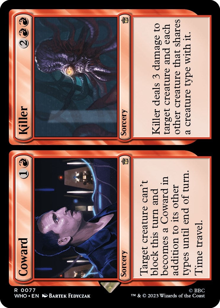 Image for Coward // Killer (77) [Universes Beyond: Doctor Who] - Magic: The Gathering