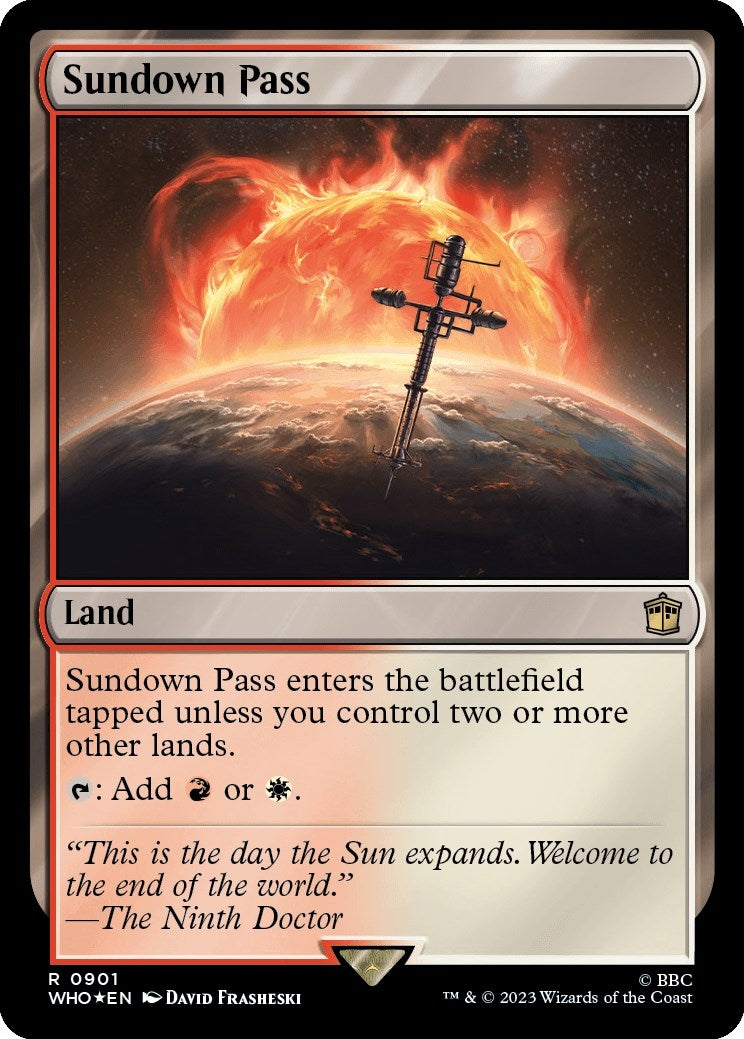 Image for Sundown Pass (Surge Foil) (901) [Universes Beyond: Doctor Who] - Magic: The Gathering