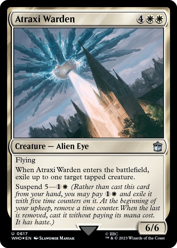 Image for Atraxi Warden (Surge Foil) (617) [Universes Beyond: Doctor Who] - Magic: The Gathering