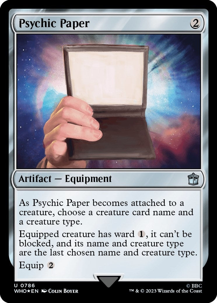 Image for Psychic Paper (Surge Foil) (786) [Universes Beyond: Doctor Who] - Magic: The Gathering