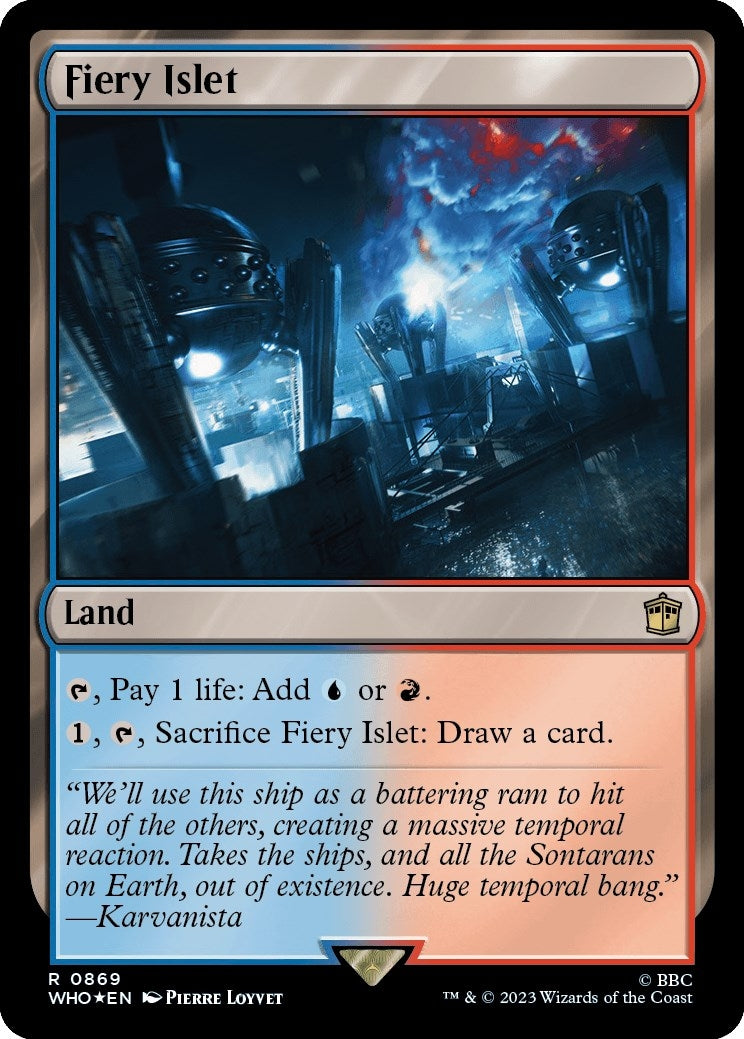 Image for Fiery Islet (Surge Foil) (869) [Universes Beyond: Doctor Who] - Magic: The Gathering