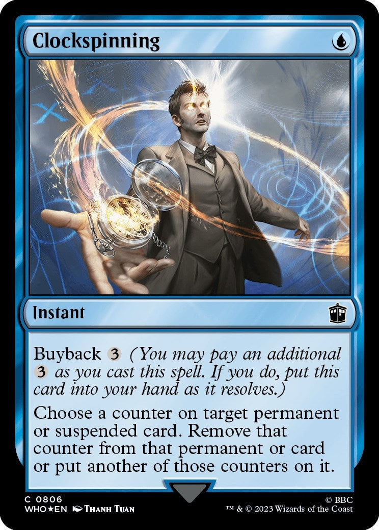 Image for Clockspinning (Surge Foil) (806) [Universes Beyond: Doctor Who] - Magic: The Gathering