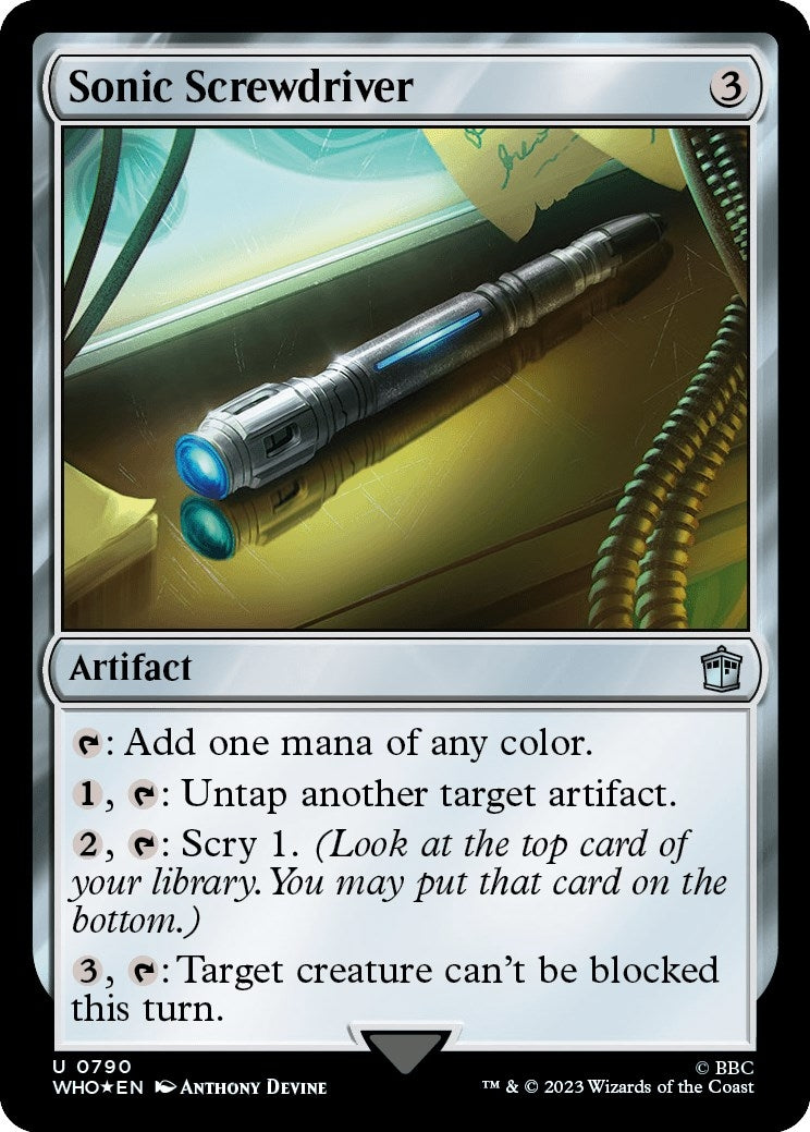 Image for Sonic Screwdriver (0790) (Surge Foil) (790) [Universes Beyond: Doctor Who] - Magic: The Gathering