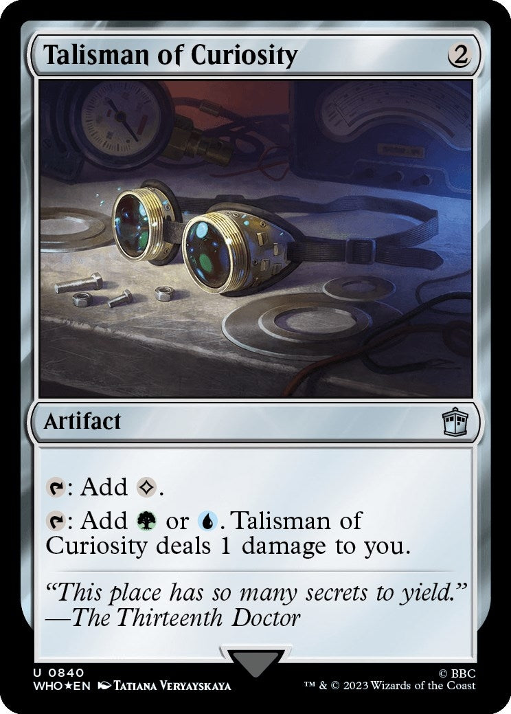 Image for Talisman of Curiosity (Surge Foil) (840) [Universes Beyond: Doctor Who] - Magic: The Gathering