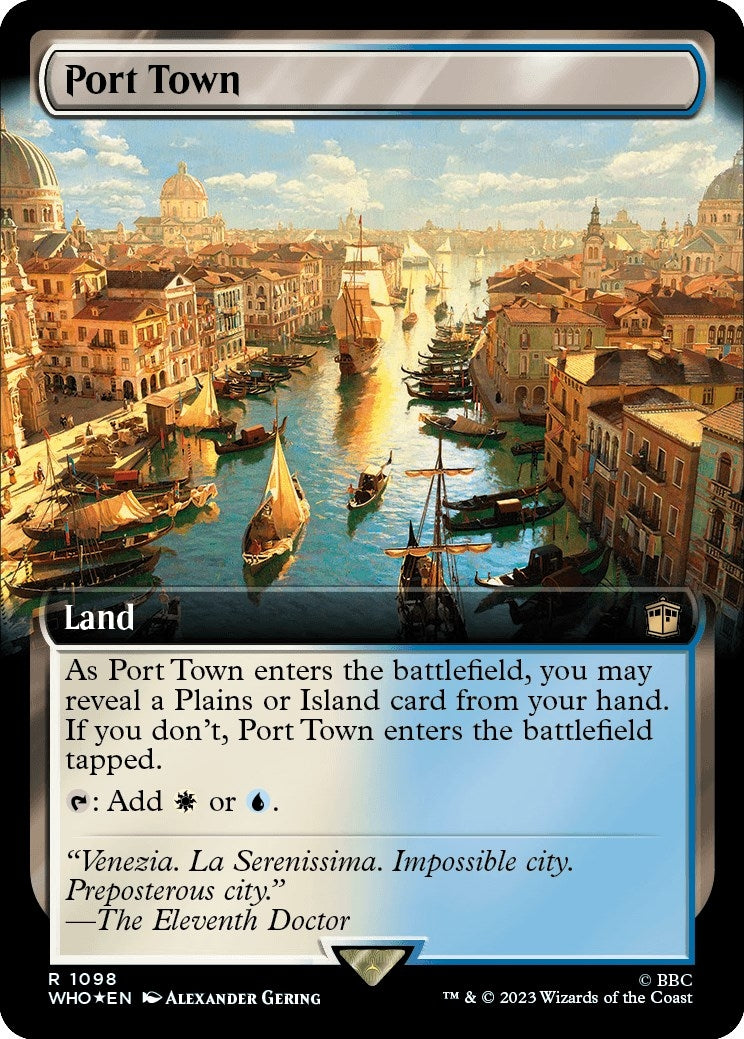 Port Town (Extended Art) (Surge Foil) (1098) [Universes Beyond: Doctor Who]